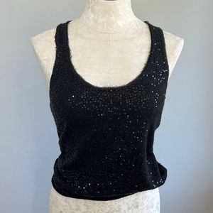 Sequined J Crew sleeveless tank.